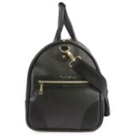 BEBE Ellisa 22" Duffle Bag Inch Weekend Travel Bag in Black/Gold, purse - Picture 4 of 6